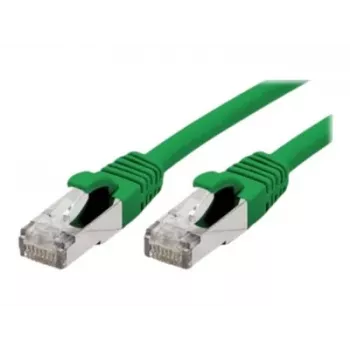 Cablu patch EXERTIS CONNECT Cat 6A S/FTP, 3,0 m, verde, cu protecție anti-agățare a clemei slim 858439
