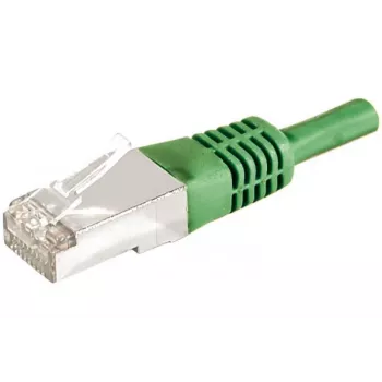 Cablu patch EXERTIS CONNECT Cat.6a F/UTP, 25 m, verde, 10 Gbps, RJ45, cu protecție slim la îndoire 859557
