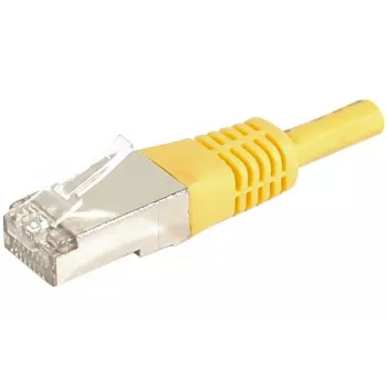 Cablu patch EXERTIS CONNECT 859561 Cat.6a F/UTP, 0,3 m, galben, 10 Gbps, Slim Boot