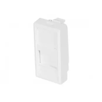 Intrare modulară goală Exertis Connect Dexlan 45 x 22,5 mm pentru 2 x RJ45 Keystone montaj îngropat RAL 9003 alb semnal 911731