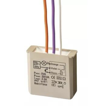 Releu de impuls ETI GROTHE de montaj îngropat 230V AC 3-500W buton MTR500E 5454050