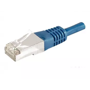 Cablu patch EXERTIS CONNECT Cat.6a F/UTP, 0,5 m, albastru, 10 Gbps 859517