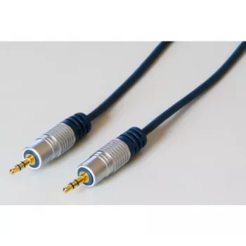 Cablu audio EXERTIS CONNECT Professional Slimline, jack stereo 3,5 mm tată la tată, 5,0 m, negru 987995