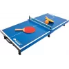 Set masă de tenis de masă mini DONIC SCHILDKRÖT, albastru, pliabil, 68 x 33 x 9 cm, cu 2 palete, plasă, 2 mingi 838576
