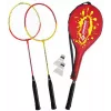 Set badminton SCHILDKROT pentru 2 jucători, roșu/galben, rachete din oțel călit, calitate pentru agrement, 970902