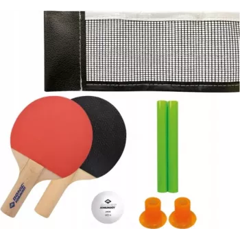 Set mini tenis de masă DONIC SCHILDKRÖT - 2 palete FSC (140 x 90 mm), minge, plasă 788460