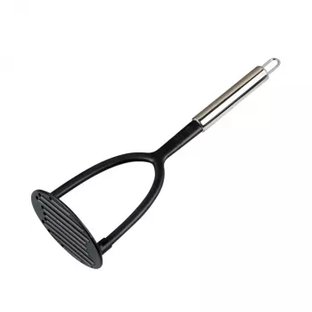 Kesper 104865 Potato Masher, Stainless Steel/Plastic, Silver/Black