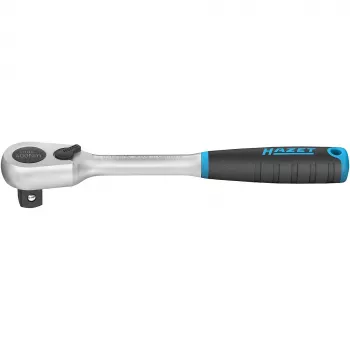 Cheie cu clichet reversibilă cu dinți fini HAZET 916HPK 1/2 inch cu mâner din 2 componente