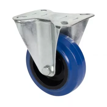 Wagner design yourself Fixed Castor Wheel RO 8700, 75 mm, Blue/Grey Tread, 50 kg Load Capacity, Top Plate Mounting 4870001