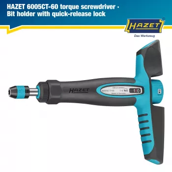 Șurubelniță dinamometrică Hazet 6005CT-60 1-6 Nm DIN EN ISO 6789-2:2017