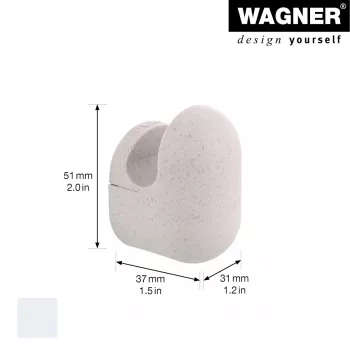 Wagner design yourself PILL Wall Hook, Grey, 1 Hook, Screw Mounting, Plastic 17041321