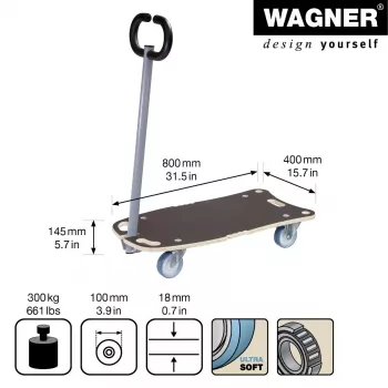 Wagner design yourself STAR CARRIER Extendable Platform Trolley MM 1187 Brown 300 kg 20118701