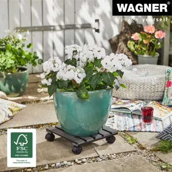 Platformă cu rotile WAGNER Multi Roller WPC antracit 60 cu roată dublă 60kg pătrată (20050001)