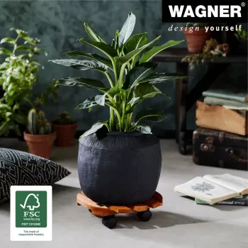 Platformă rotundă cu rotile pentru plante WAGNER Multiroller Country castaniu 20018201