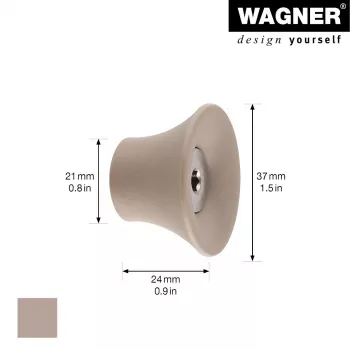 Wagner design yourself TULIP Coat Hook, Taupe, 1 Hook, Zinc Die-Cast, Wall-Mounted, 10 kg Load 17032121