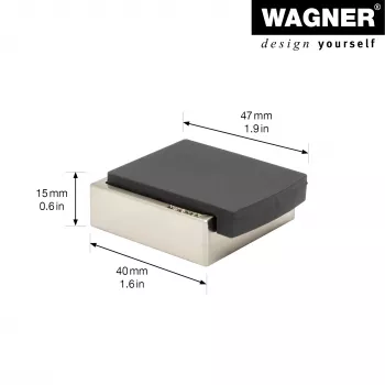 Wagner design yourself EH 5159 Wall Door Stopper Screw or Glue, Die-Cast Zinc and Solid Rubber (15515911)