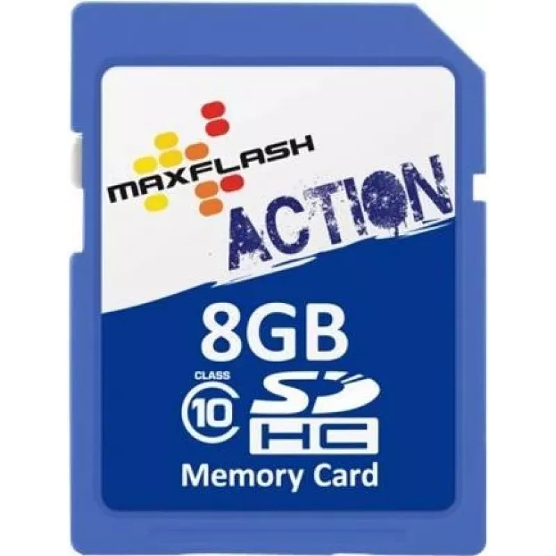 Card SDHC MEMORYSOLUTION MAXFLASH 8 GB Action Class 10, retail SD8GHCCL10M-R