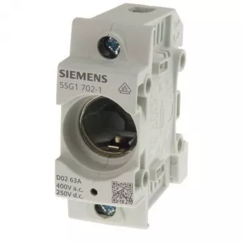 Suport siguranță Siemens 5SG17021 D02 1 pol 63A, 400V AC, montaj cu șurub, gri