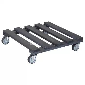 Suport cu rotile pentru ghivece Wagner design yourself GH 0412 pătrat antracit lemn 38 x 38 x 9,5 cm 20041201