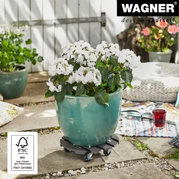 WAGNER design yourself Plant Roller GH0527 Plastic, Ø 29 cm White Round, 1 pc. (20052701)