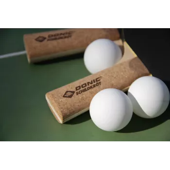 Paletă de tenis de masă DONIC SCHILDKRÖT Persson 500 cu mâner din plută, fețe Elite, burete 1,6 mm, orientată spre control 728451