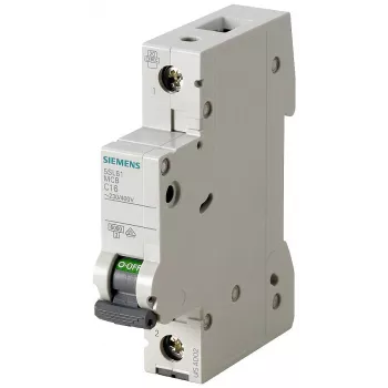 Întrerupător automat de protecție Siemens 5SL61026 SENTRON 5SL, unipolar, 2 A, caracteristică de declanșare C, capacitate de rupere 6 kA, 230/400 V AC, montaj pe șină DIN, lățime 1 modul