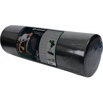 Saltea de fitness SCHILDKROT 15 mm negru antiderapant NBR 183x61 cm cu curea de transport 960160