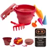 SCHILDKRÖT set de jucării de nisip pliabil 7 în 1, roșu 970245