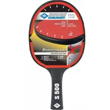 Paletă de tenis de masă pentru învățare DONIC SCHILDKRÖT Protection Line S500, negru/roșu, fețe netede Jade 713055