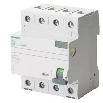 Întrerupător diferențial SIEMENS 5SV36468, tip A, 63 A, 300 mA, tetrapolar, 400 V, selectiv