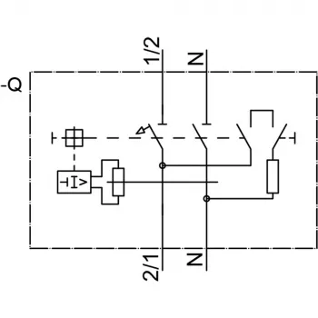 RCBO Siemens 5SV16166KK16, 1P+N, 16 A, 30 mA, tip A, curbă C, 6 kA