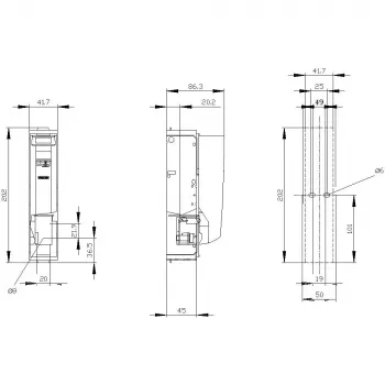 Separator de siguranțe Siemens SENTRON 3NP1131-1CA10, 3 poli, 160 A, 690 V AC, NH00