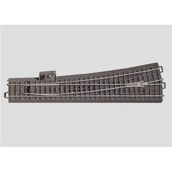 Märklin H0 șină C macaz stânga subțire cu pat de balast, 236,1 mm, manual, AC 24711