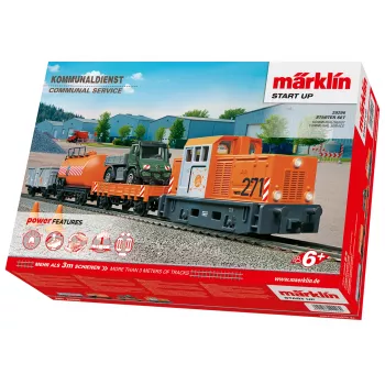 Märklin Start up 029296 H0 set de start servicii comunale cu locomotivă diesel de manevră și 2 vagoane basculante
