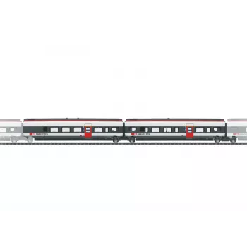 Märklin 043453 H0 set de vagoane suplimentare SBB Giruno, 2 piese, epoca VI, AC, iluminare interioară LED