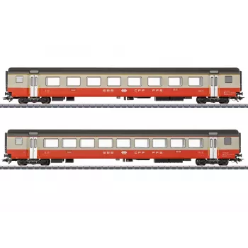 Märklin 42191 H0 set de 2 vagoane de călători Swiss Express ale SBB