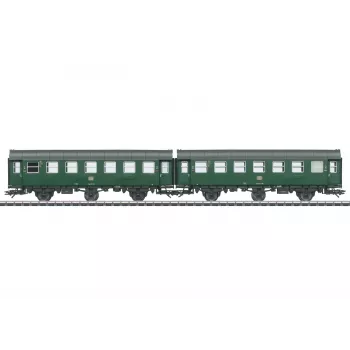 Märklin 43186 H0 pereche de vagoane reconstruite clasa a 2-a DB epoca IV