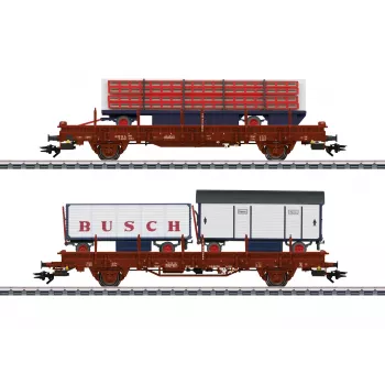 Set de 2 vagoane de marfă H0 Märklin 45042 Circus Busch al DR