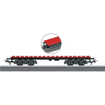 Vagon cu blocuri de construcție Märklin 44734 H0, negru/roșu