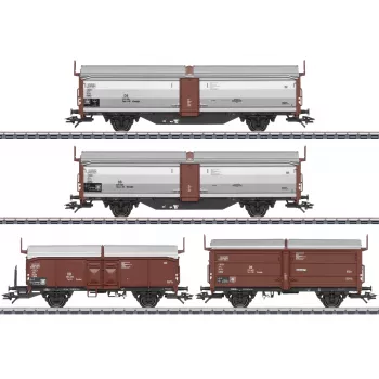 Set de vagoane cu acoperiș și pereți glisanți Märklin Tbes-t-66 (47301)