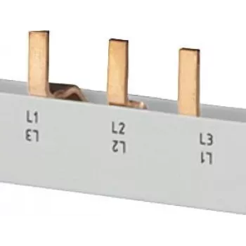 Bară colectoare cu pini SIEMENS 4x3 faze 5ST3645, 12 module, 63 A, 400 V, 10 mm², complet izolată