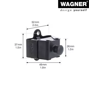 Wagner design yourself Coat Hook WH 2099 with 1 Hook, Black, 2 Pieces 15209902