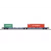 Vagon dublu cu buzunare Märklin 47474 Sdggmrss H0 scara 1:87, albastru cobalt, 393 mm
