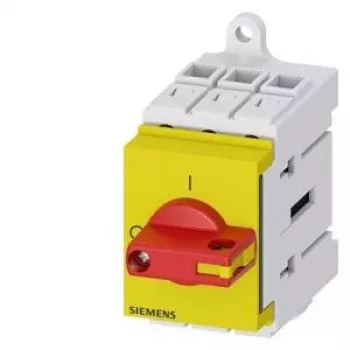 Întrerupător principal / întrerupător de sarcină Siemens 3LD30300TK13, 3 poli, 16 A, 7,5 kW, roșu/galben