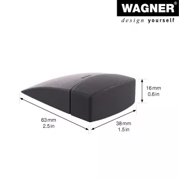 Wagner design yourself EH 5150 Floor-Mounted Door Stopper, Die-cast Zinc and Plastic, Matte Nickel, 45 mm Height 15515011