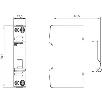 Întrerupător automat Siemens 5SL60166MC 2 poli 16 A curba C, 6 kA