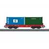 Vagon de marfă acoperit cu 2 osii Märklin 44700 H0, DB maro, epoca III-IV, cuplaje Relex, 115 mm
