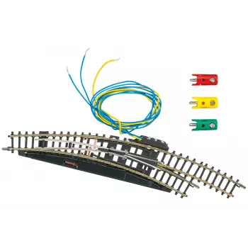 Macaz electromagnetic în curbă la dreapta Märklin ecartament Z - negru/galben (8569)