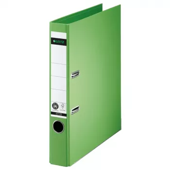 Mapă cu pârghie LEITZ 180° A4, 50 mm, verde deschis, carton 1008-00-50