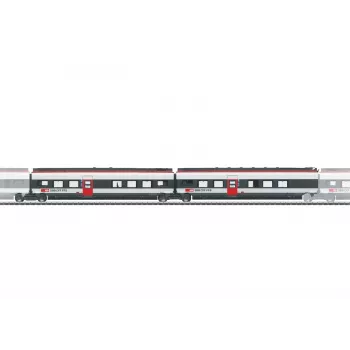 Set vagoane suplimentare Märklin 043452 H0 2 pentru Giruno SBB, 2 vagoane intermediare, epoca VI